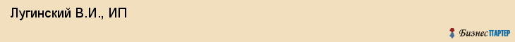  Лугинский В.И., ИП , Пермь