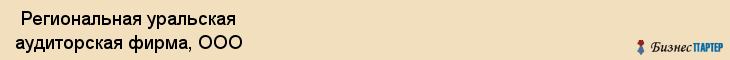 Региональная уральская аудиторская фирма, ООО , Пермь