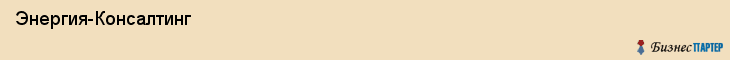  Энергия-Консалтинг , Пермь