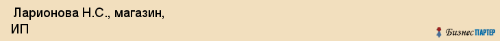  Ларионова Н.С., магазин, ИП , Пермь