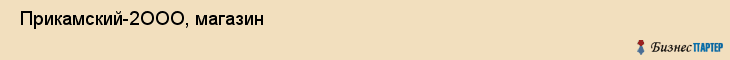  Прикамский-2ООО, магазин , Пермь