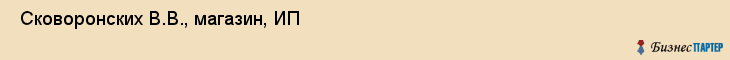  Сковоронских В.В., магазин, ИП , Пермь