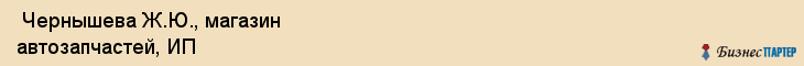  Чернышева Ж.Ю., магазин автозапчастей, ИП , Пермь