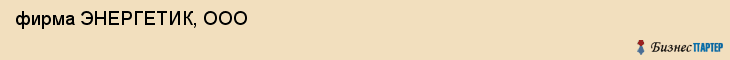  фирма ЭНЕРГЕТИК, ООО , Пермь