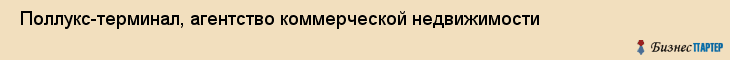  Поллукс-терминал, агентство коммерческой недвижимости , Пермь