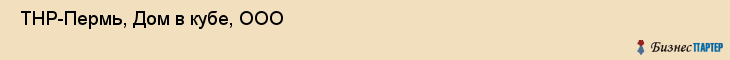  ТНР-Пермь, Дом в кубе, ООО , Пермь