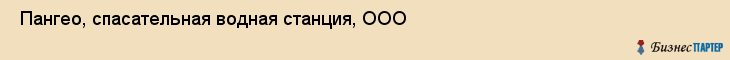  Пангео, спасательная водная станция, ООО , Пермь