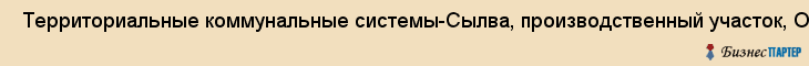  Территориальные коммунальные системы-Сылва, производственный участок, ОАО , Пермь