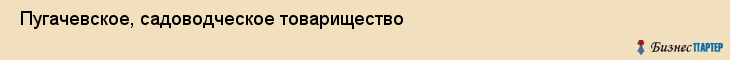  Пугачевское, садоводческое товарищество , Пермь